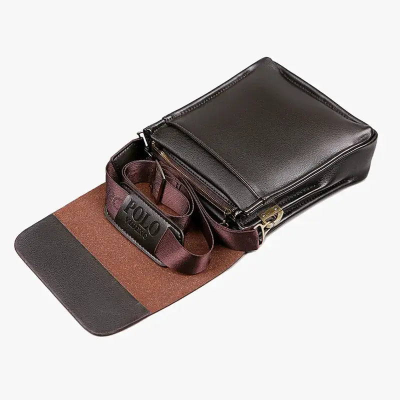 Polo Leisure Men's PU Material Single Shoulder Bag With Adjustable Strap For Business And Leisure