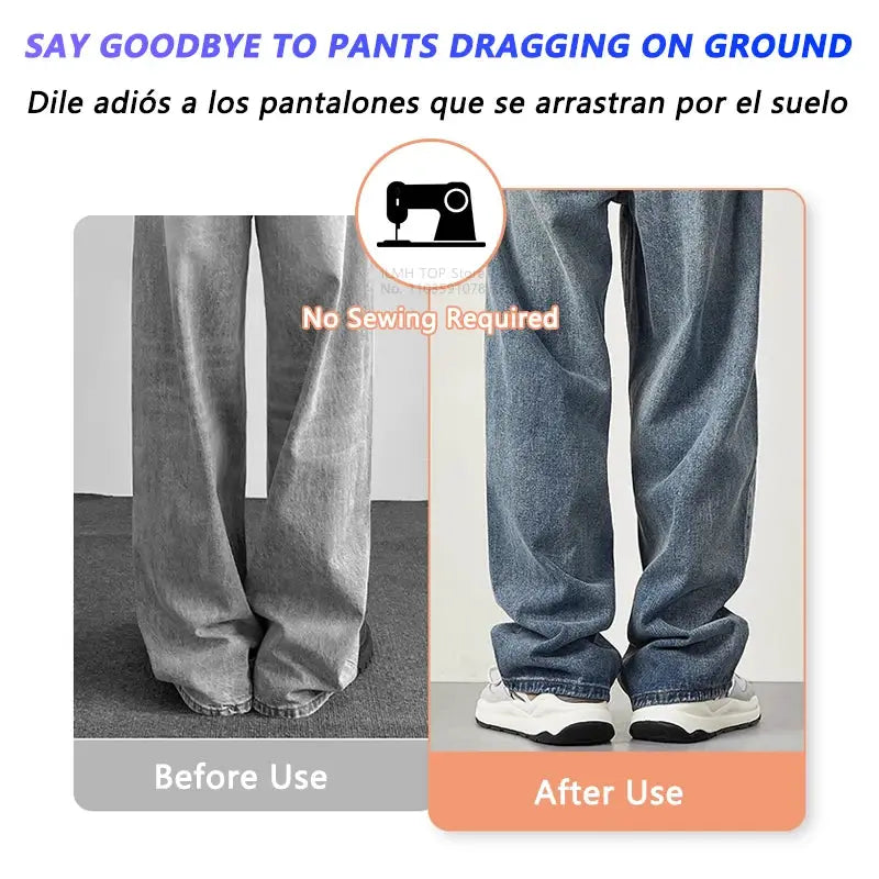 ClearFit Invisible Leg Shortening Clips Non Slip Hem Edge Clips For Quick Seamless Hem Adjustments Travel Friendly