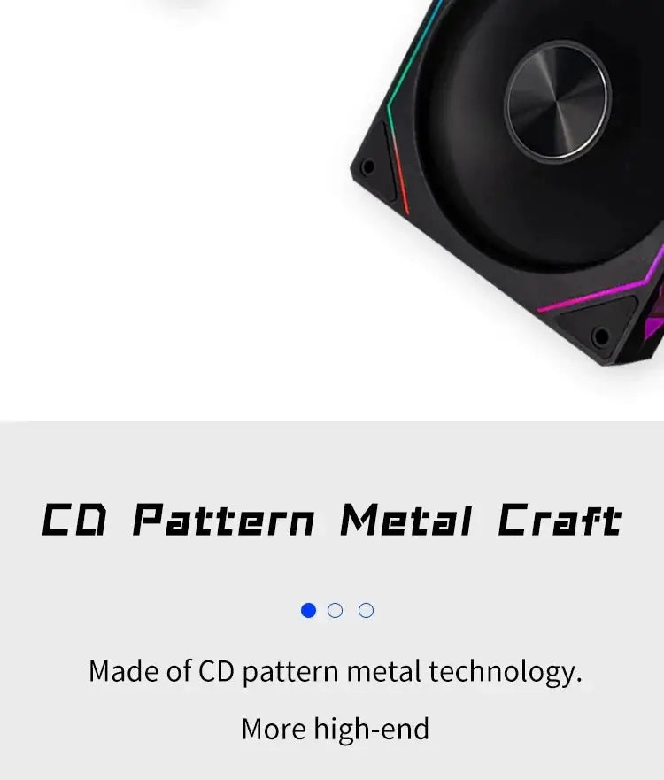 LDPCSJ Prism 4RS 120mm ARGB black PC case fan with infinity mirror design