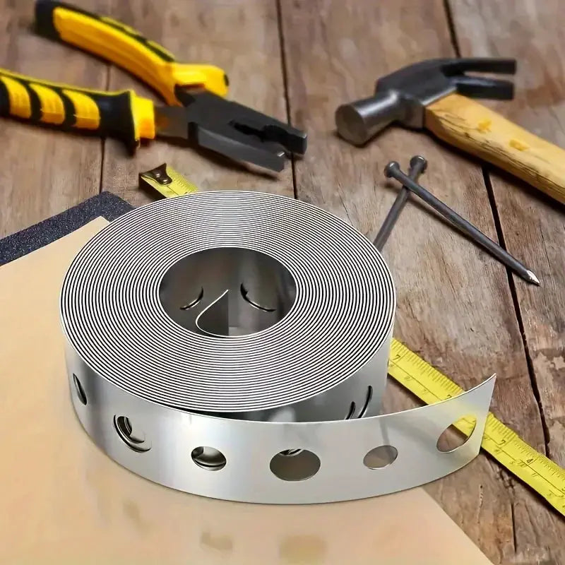 Galvanized Steel Tape Roll With Prepunched Multislot Design For Pipe Support And Sheet Metal Work
