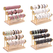 One Third Layer Wooden Jewelry Rack Bracelet Watch Holder For Women And Men Gift Packaging Display