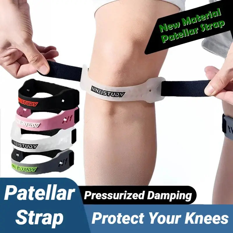 Adjustable PVC Knee Patellar Band Tendon Support Strap Brace With Shock Absorption And Compression For Sports Protection