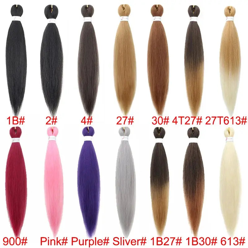 WIGSIN 20-inch synthetic pre-stretched Yaki Ez box braiding hair extensions, 14 colors, by Simples Market.