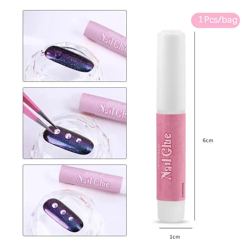 GlamBond Water Based Nail Glue Set For False Nails Press On Acrylic Tips Long Lasting Adhesion