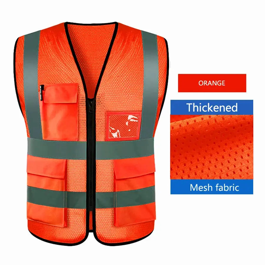 High Visibility Safety Vest Adjustable for Running Cycling Outdoor Traffic Night Security