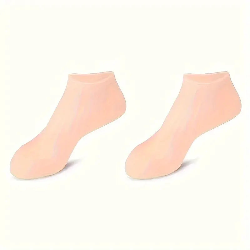 1 Pair Silicone Gel Moisturizing Foot Socks For Dry Cracked Feet With Soothing Massage Pedicure Care