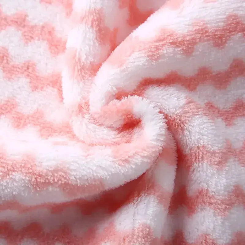 20-piece coral velvet microfiber kitchen wipes set with white wave design