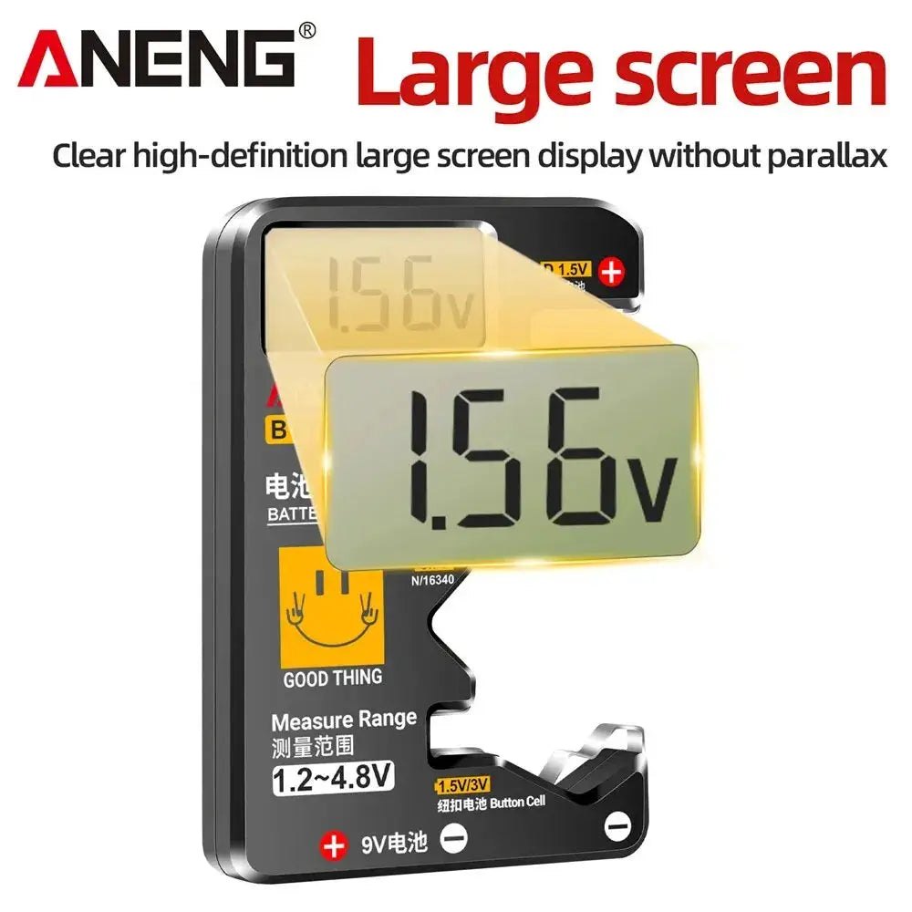 ANENG BT189 Battery Tester Universal For 9V N D C AA AAA Cells With LCD Display And Battery Status Indicator