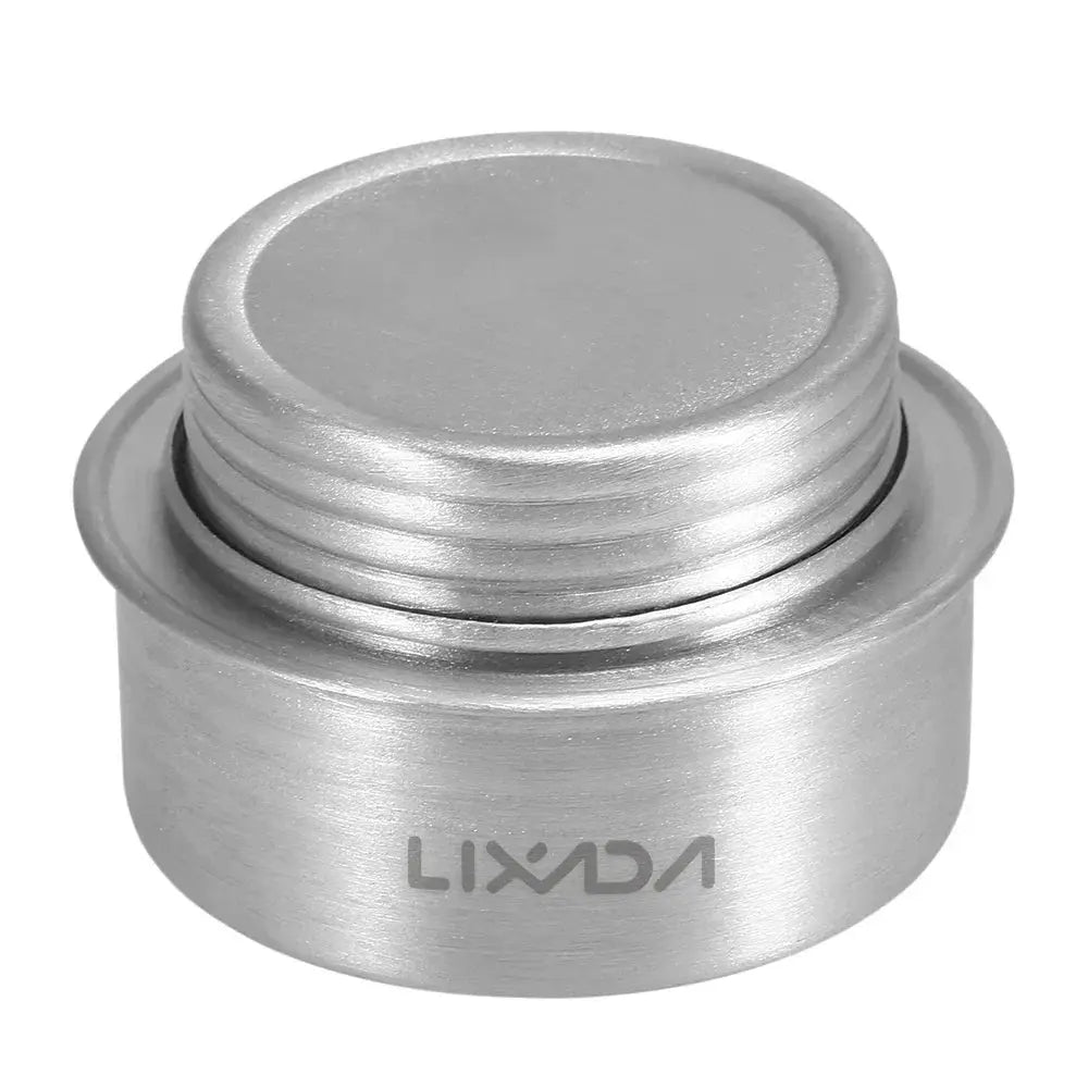 Portable Mini Camping Stove Aluminum Alloy Alcohol Stove With Lid For Outdoor Hiking Backpacking Cooking
