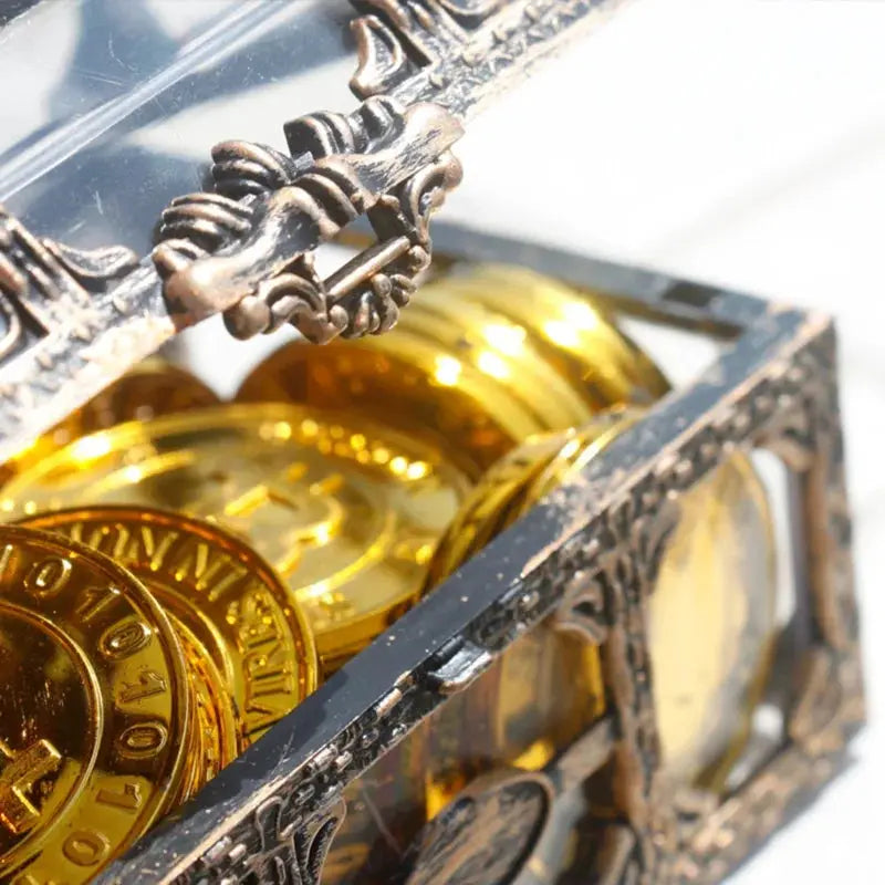 Transparent Plastic Pirate Treasure Box Crystal Gem Jewelry Box Storage Organizer Chest For Jewelry And Trinkets