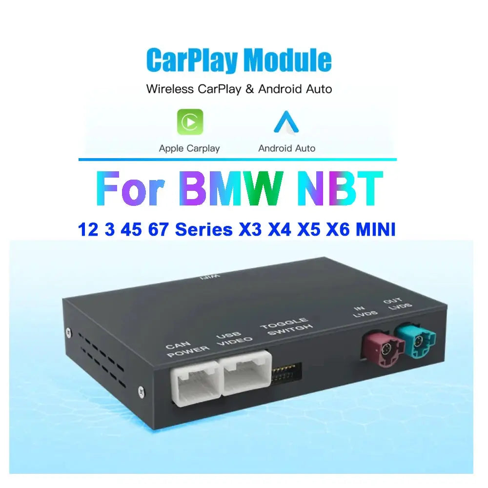 CarPlay module for BMW NBT, wireless CarPlay & Android Auto, black enclosure by Simples Market