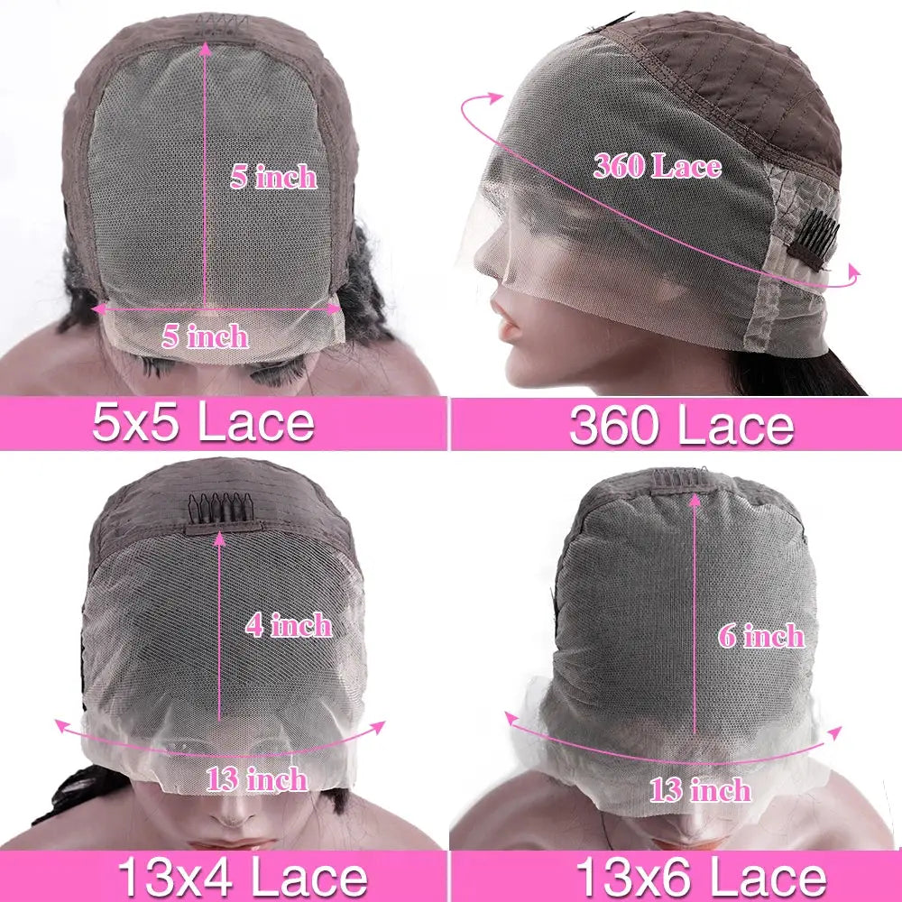 HD Transparent 13x4 13x6 Body Wave Lace Front Wig 360 Lace Frontal Human Hair Wig For Women 200 Density