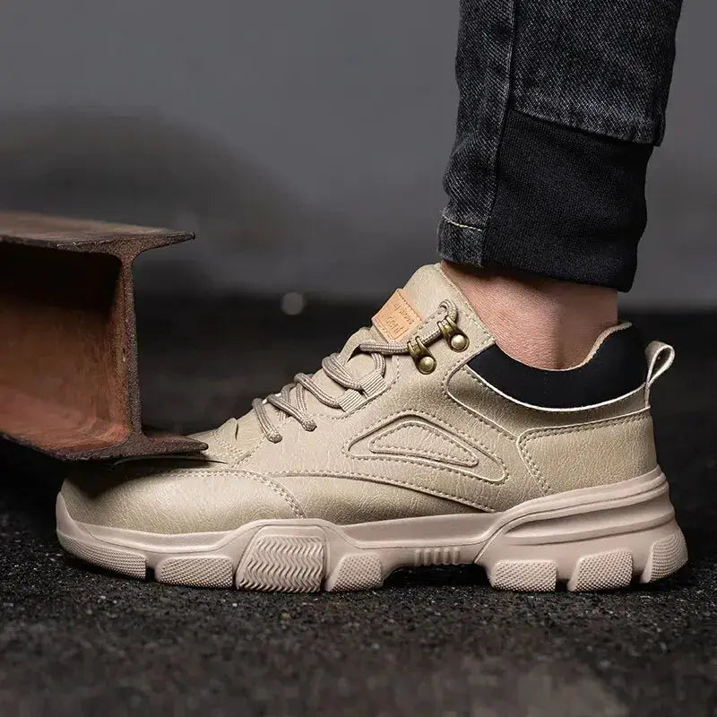 Men Safety Shoes Steel Wire Rotary Buckle Indestructible Work Sneakers Anti Smash Anti Puncture