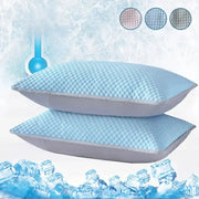 Simples Market cooling pillowcase 2-pack, ice-blue color with honeycomb texture, washable 48x70cm, no pillow included