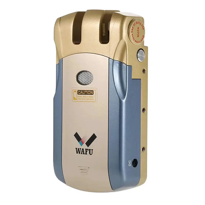 WAFU 019 remote control door lock, gold and blue two-tone finish