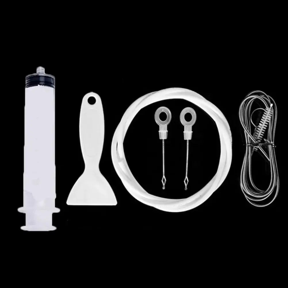 5 Piece Refrigerator Drain Cleaning Kit With Brush Suction Syringe And 1.5 Meter Hose For Fridge Drain Hole Cleaning