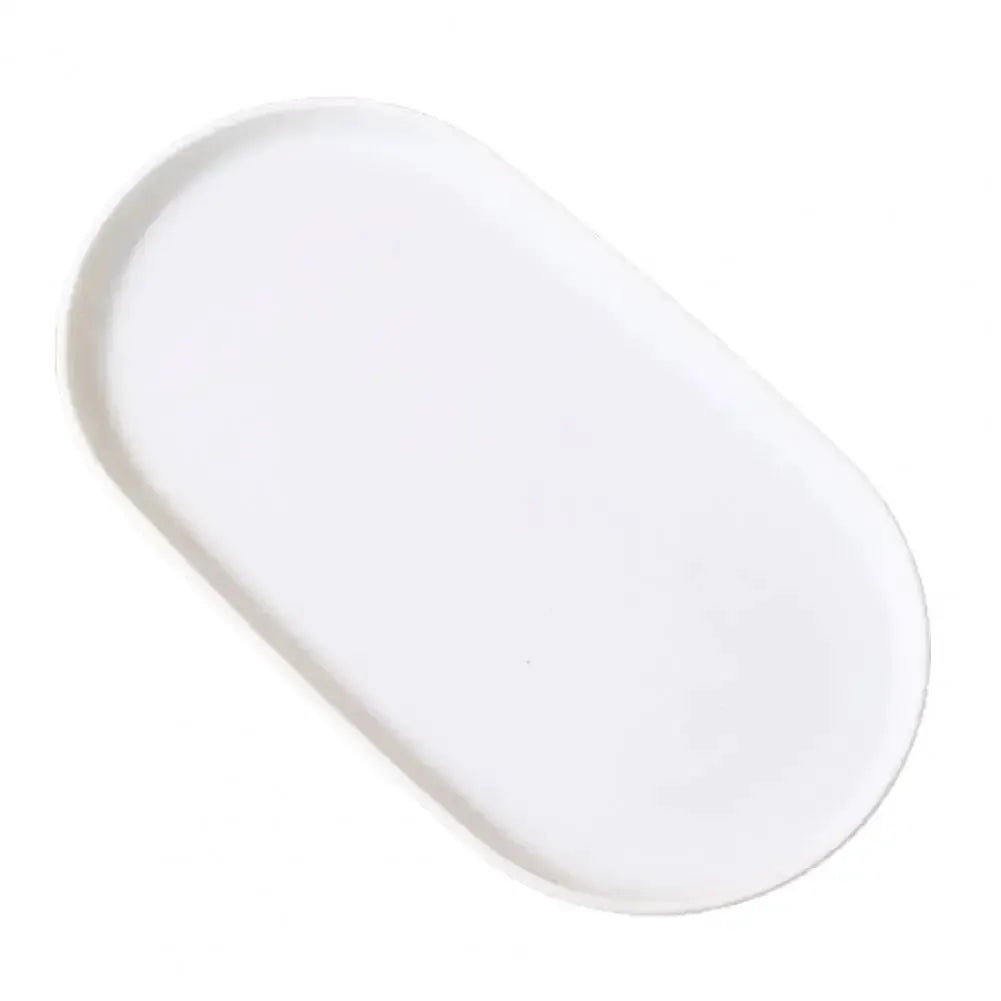 Stackable Oval Fruit Plate And Dessert Tray For Kitchen Reusable PP Serving Dish With Smooth Edge