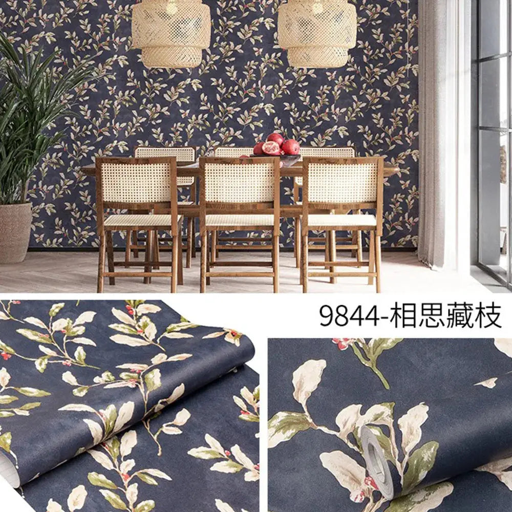 Floral grey peel-and-stick wallpaper by Simples Market; self-adhesive, waterproof roll for furniture renovation