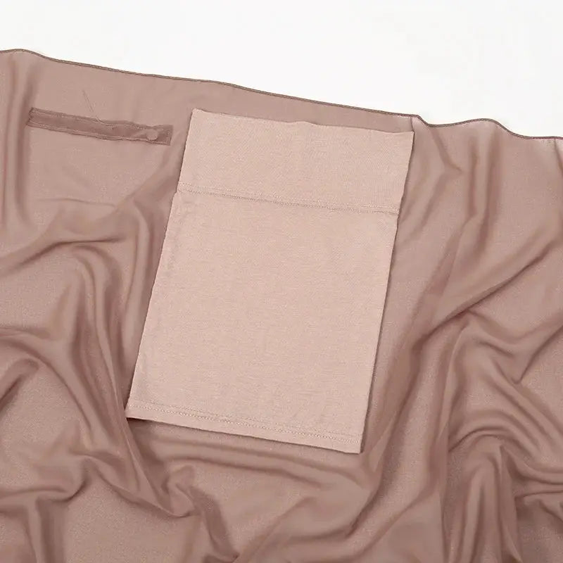 NovaVibe Instant Chiffon Hijab Magnetic Buckle Solid Color Muslim Scarf Effortless Wear