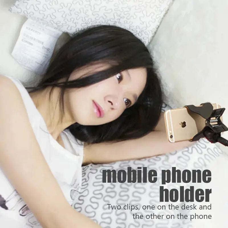 Universal Mobile Phone Holder With Flexible Gooseneck Clip For Bed Desktop Mounts And Hands Free Viewing