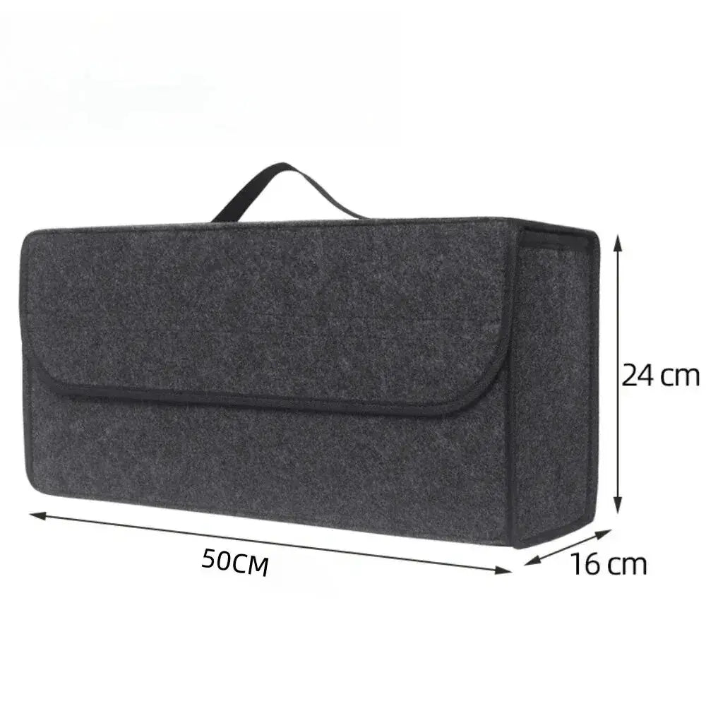 Car Trunk Soft Felt Storage Box - Large Anti - Slip Compartment Organizer, Auto Boot Storage Accessories - Simples Market