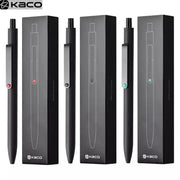 KACO 0.5mm MIDOT gel ink pens set of 4 with quick-dry, smooth writing; black bodies with red, blue, pink accents.