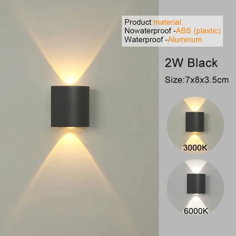 LED Wall Sconces Modern Indoor Outdoor Lamp White Up Down Wall Mount Lights For Living Room Hallway Bedroom Decor