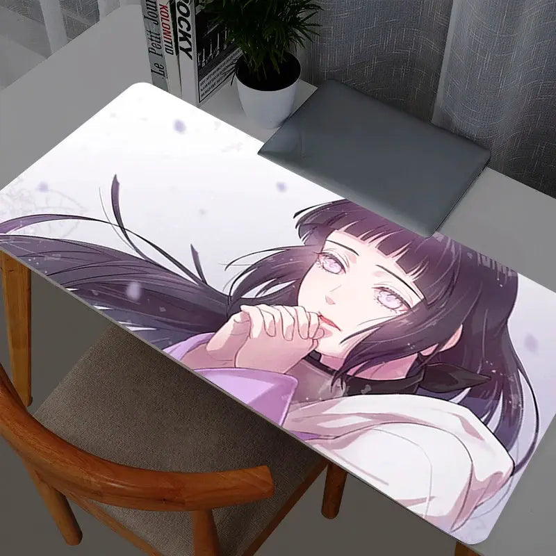Kawaii Anime Mouse Pad Naruto Hinata Desk Mat For Gaming Keyboard And Mouse Large Desk Pad