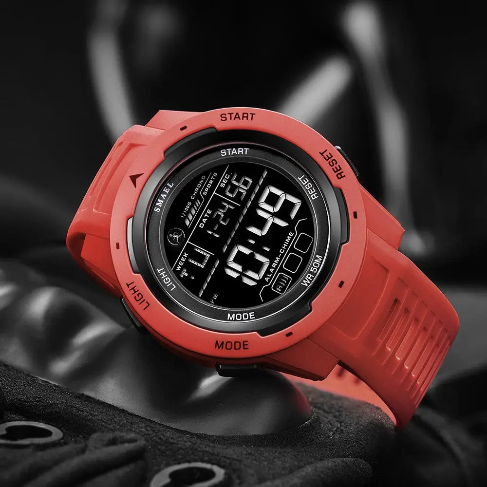 SMAEL 8105 Digital Watch For Men 50 Meter Waterproof Sports LED Backlight Stopwatch