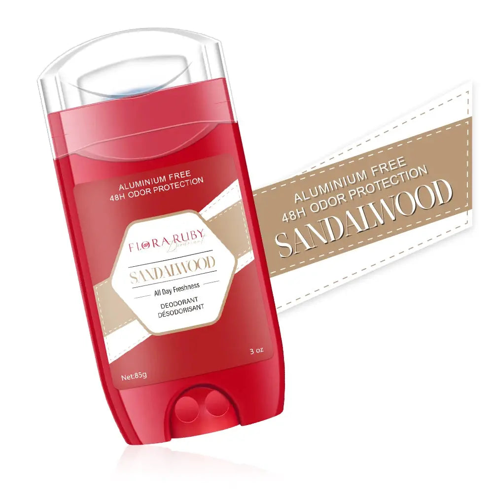Simples Market red aluminum-free men's deodorant stick, sandalwood cedarwood scent, 85g
