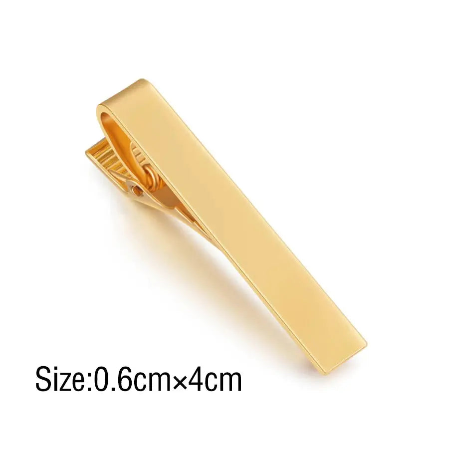 NobleMan Metal Tone Tie Clip Simple Bar Clasp Keeps Neckties Neat and Stylish for Men
