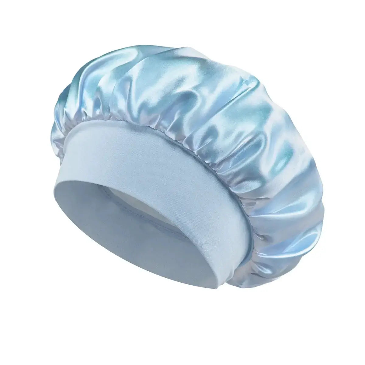 SilkGuard Satin Bonnet For Women With Wide Brim Sleep Hat And Elastic Band For Hair Protection