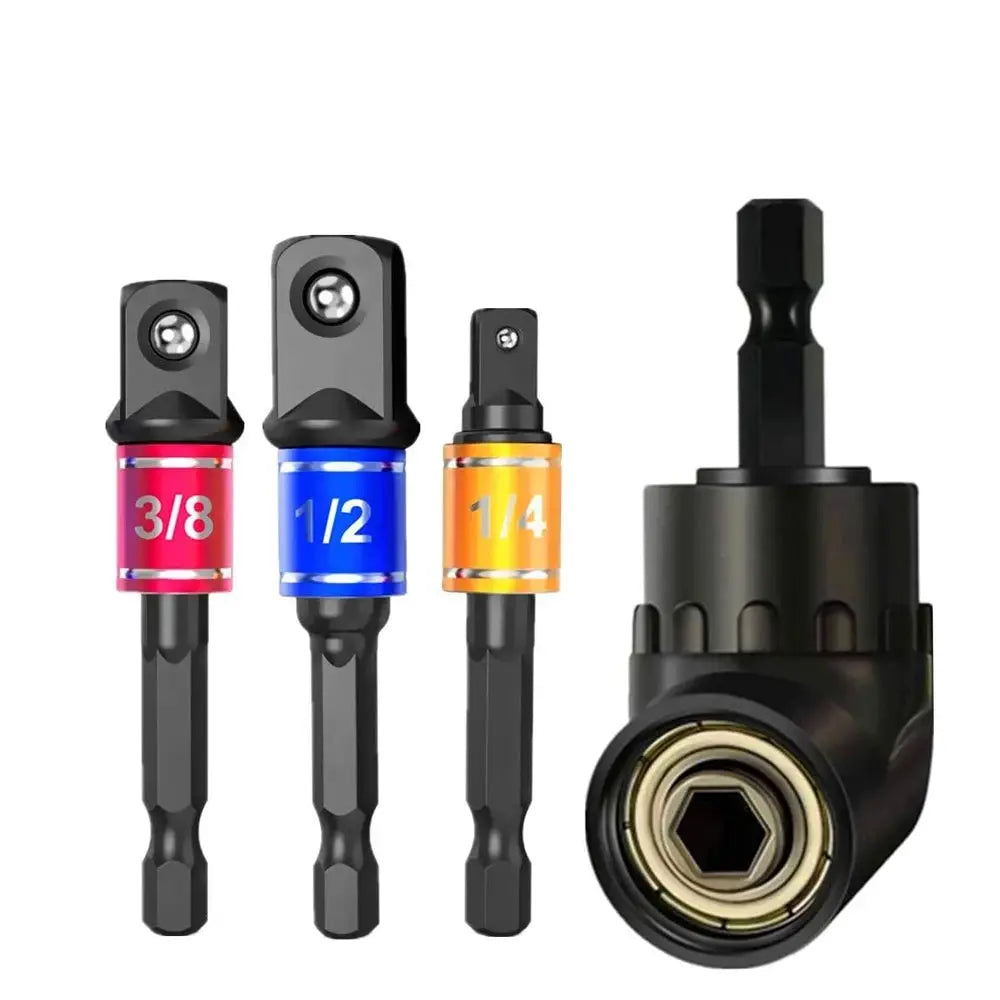 Impact Grade 105 Degree Angle Socket Adapter For Power Drills And Drivers Extension Set Screwdriver Holder