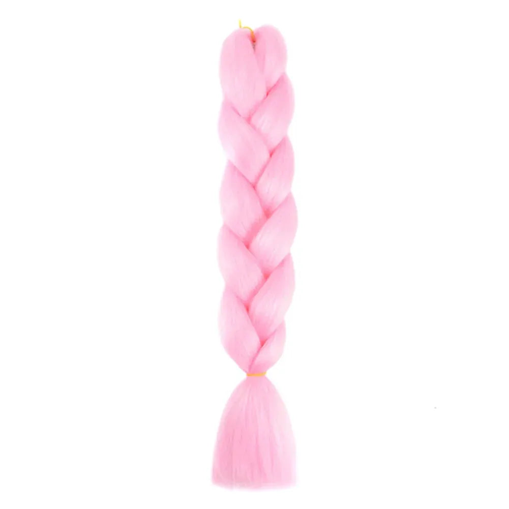 Simples Market 24-inch jumbo braiding hair extension, pink synthetic Afro crochet braid