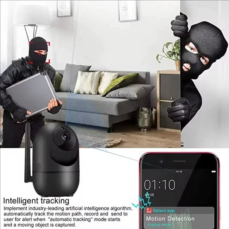 WiFi IP Camera With Auto Tracking 1080P Full Night Vision Wireless CCTV For Smart Home Baby Monitor Security System