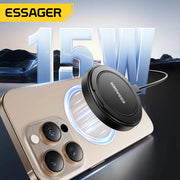 Essager Magnetic Wireless Charger With Holder 15W Fast Charging For IPhone 16 15 14 13 Pro Max AirPods Mini