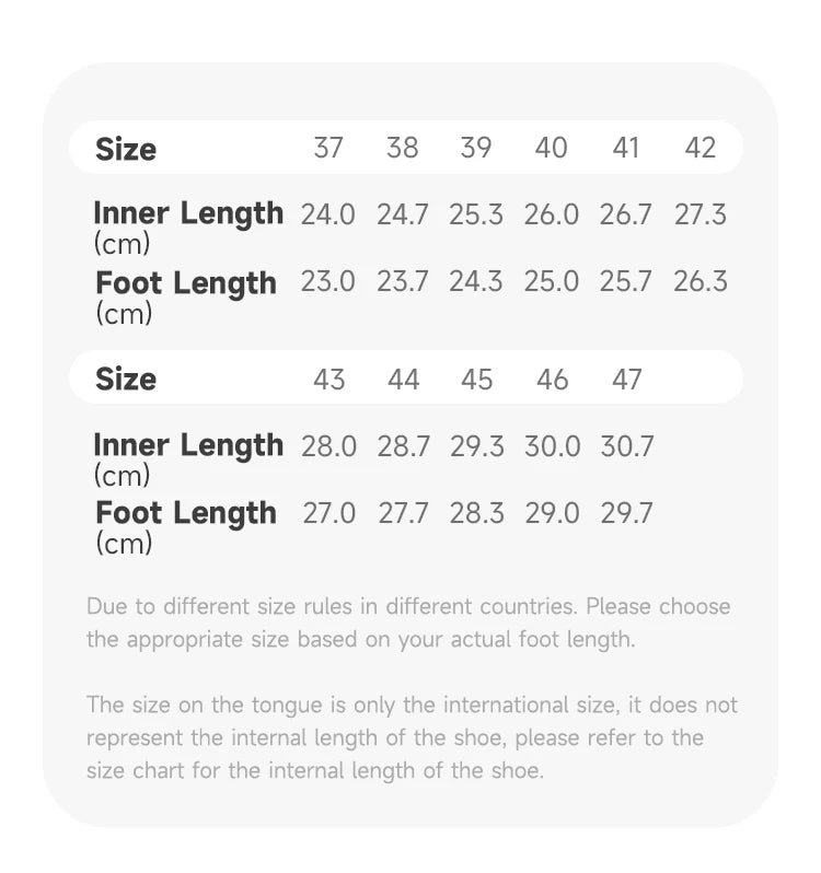 HOBIBEAR barefoot shoes size chart by Simples Market showing inner and foot length in cm for sizes 37–47