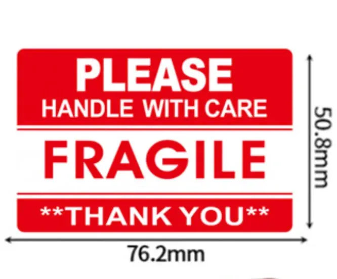 100 Pack Fragile Stickers Please Handle With Care Warning Labels For Shipping And Diy Supplies