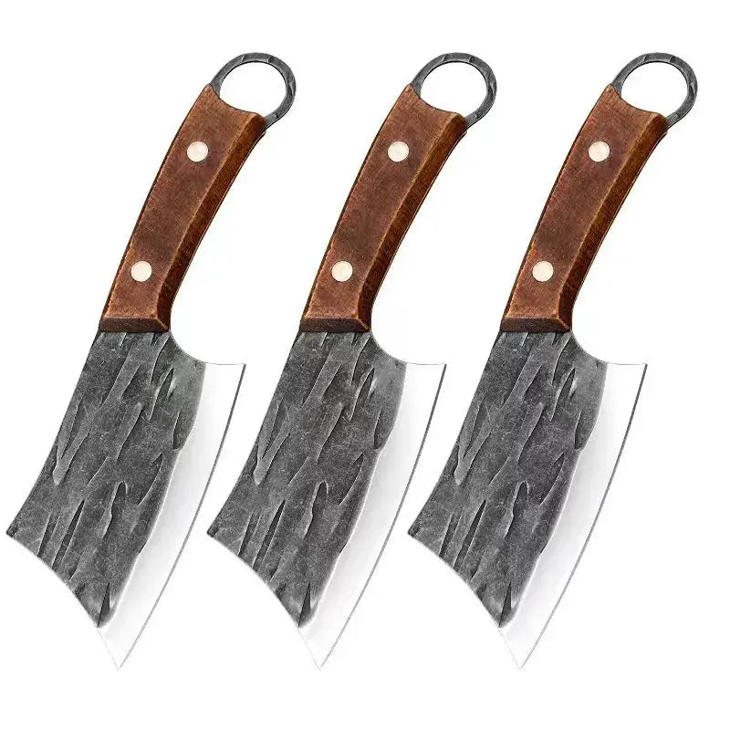 Professional Cleaver Knife For Slicing Fish Meat And Vegetables With Stainless Steel Blade And Wooden Handle