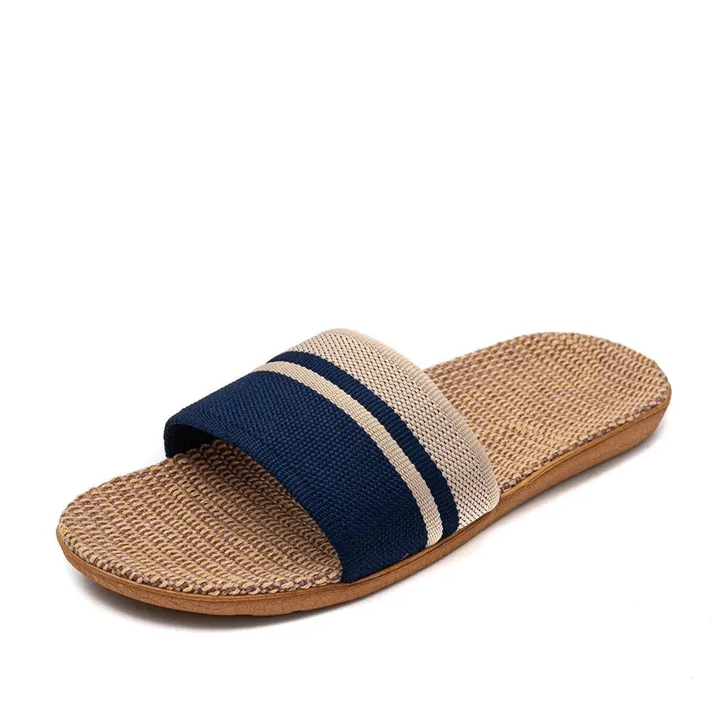Summer Women Slippers Anti Slip Indoor Linen Lightweight Home Shoes Soft Hemp Upper EVA Outsole