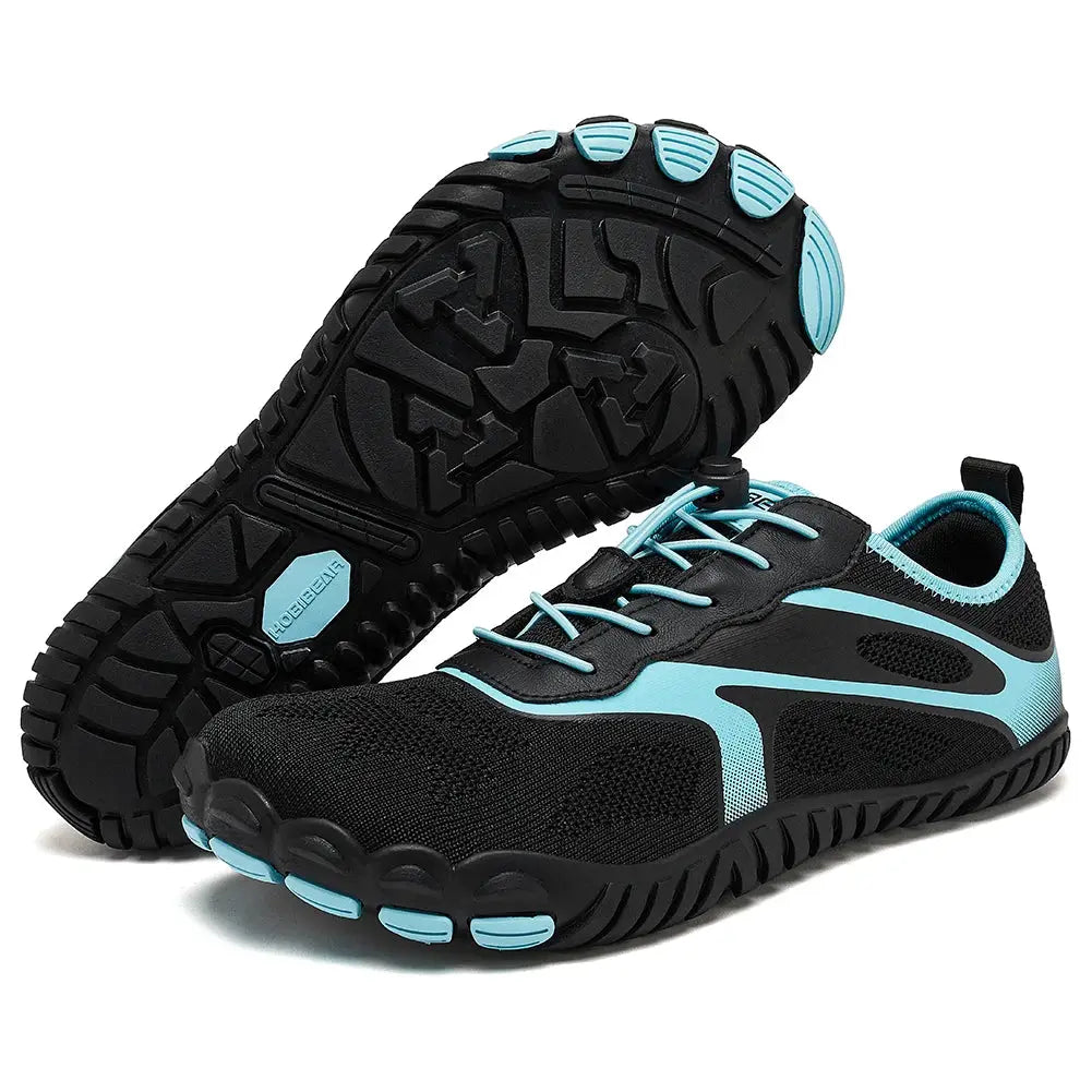 Hobibear Unisex Barefoot Shoes Wide Toe Zero Drop Beach Walking Sneakers With Elastic Band Closure Running Shoes