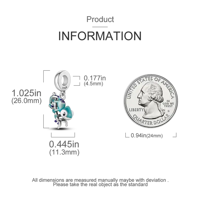 S925 Silver Plated Devil's Eye Guardian Palm Safety Chain Charm Pendant For Bracelets DIY Gift