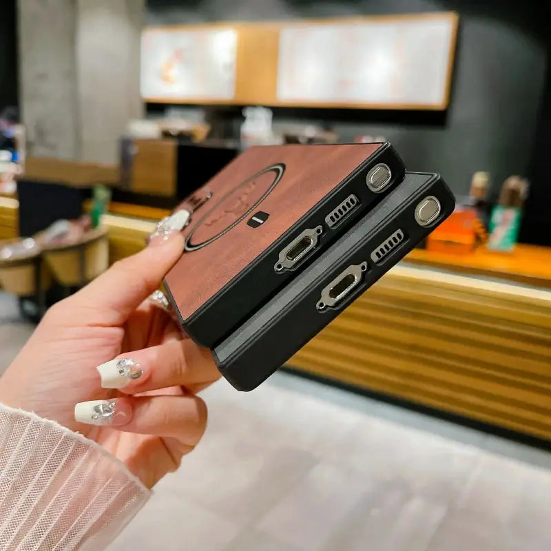 LuxLeather MagSafe Leather Case For Samsung Galaxy S Series Premium Magnetic Wireless Charging