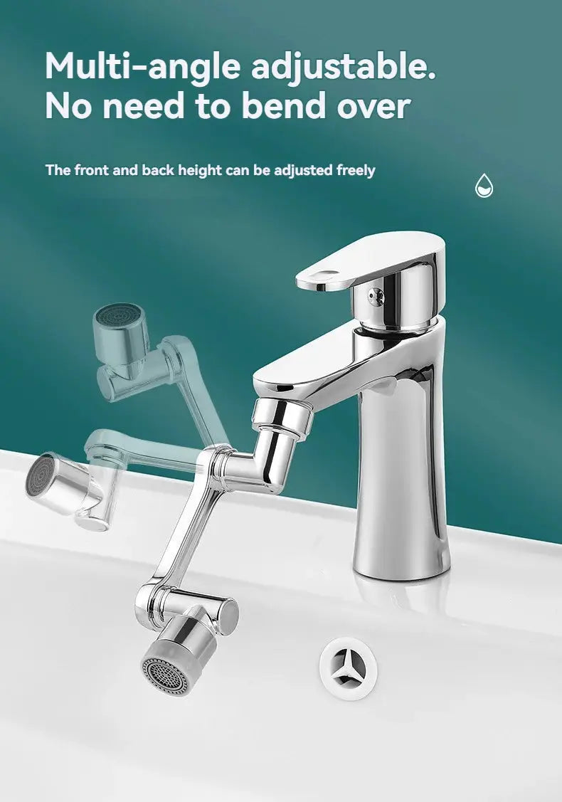 Simples Market chrome kitchen faucet with universal rotation extender and aerator