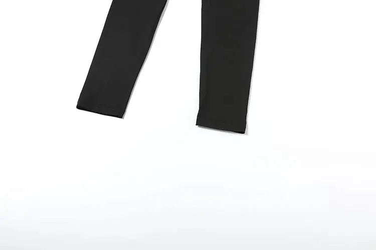 kliou jumpsuit bottoms in black, partial view of pant legs