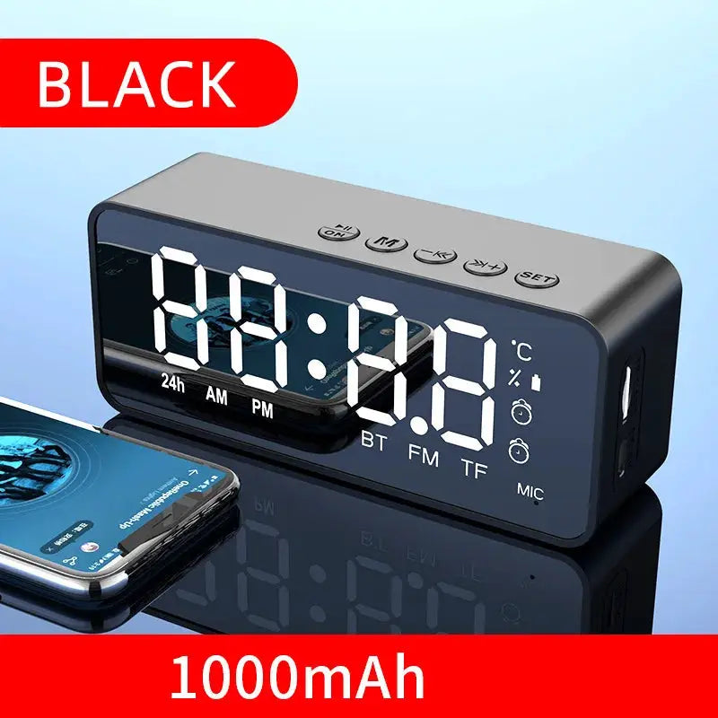 G-50 Bluetooth Alarm Clock Speaker With FM Radio TF Card Playback Dual Alarm Portable Subwoofer Lamp