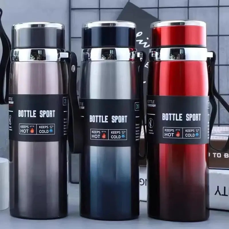 1L Stainless Steel Vacuum Flask Thermos Bottle Keeps Hot And Cold Water Tea Coffee