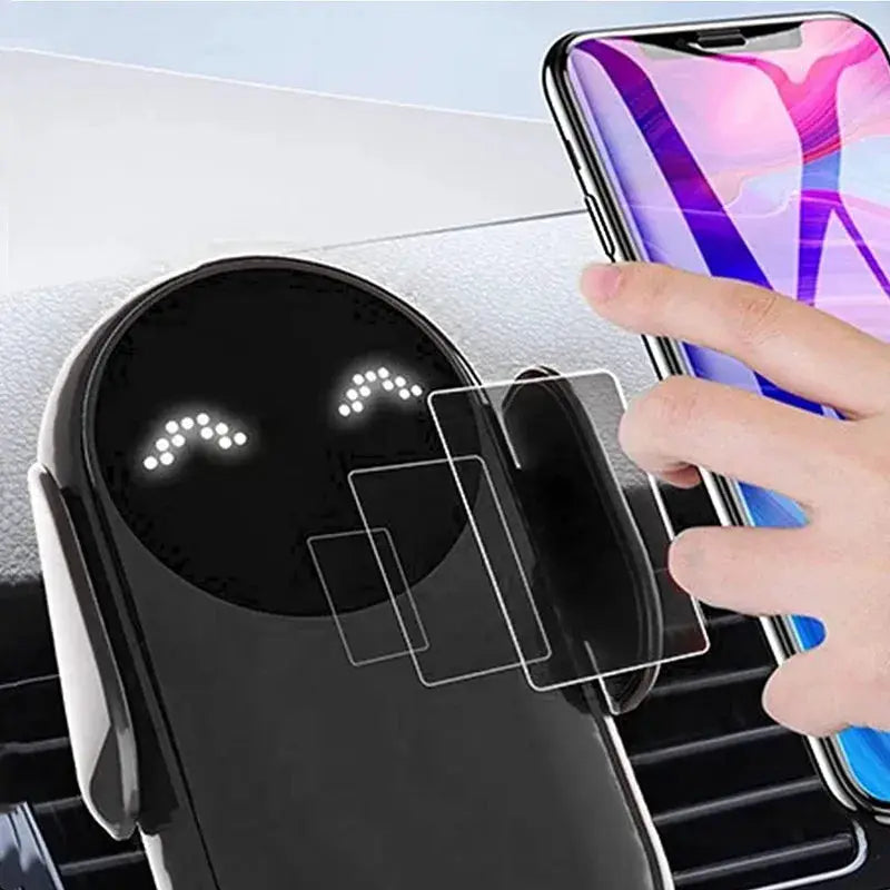 VIKEFON Wireless Car Charger Mount for Air Vent, Rotating Phone Holder With Fast Infrared Wireless Charging