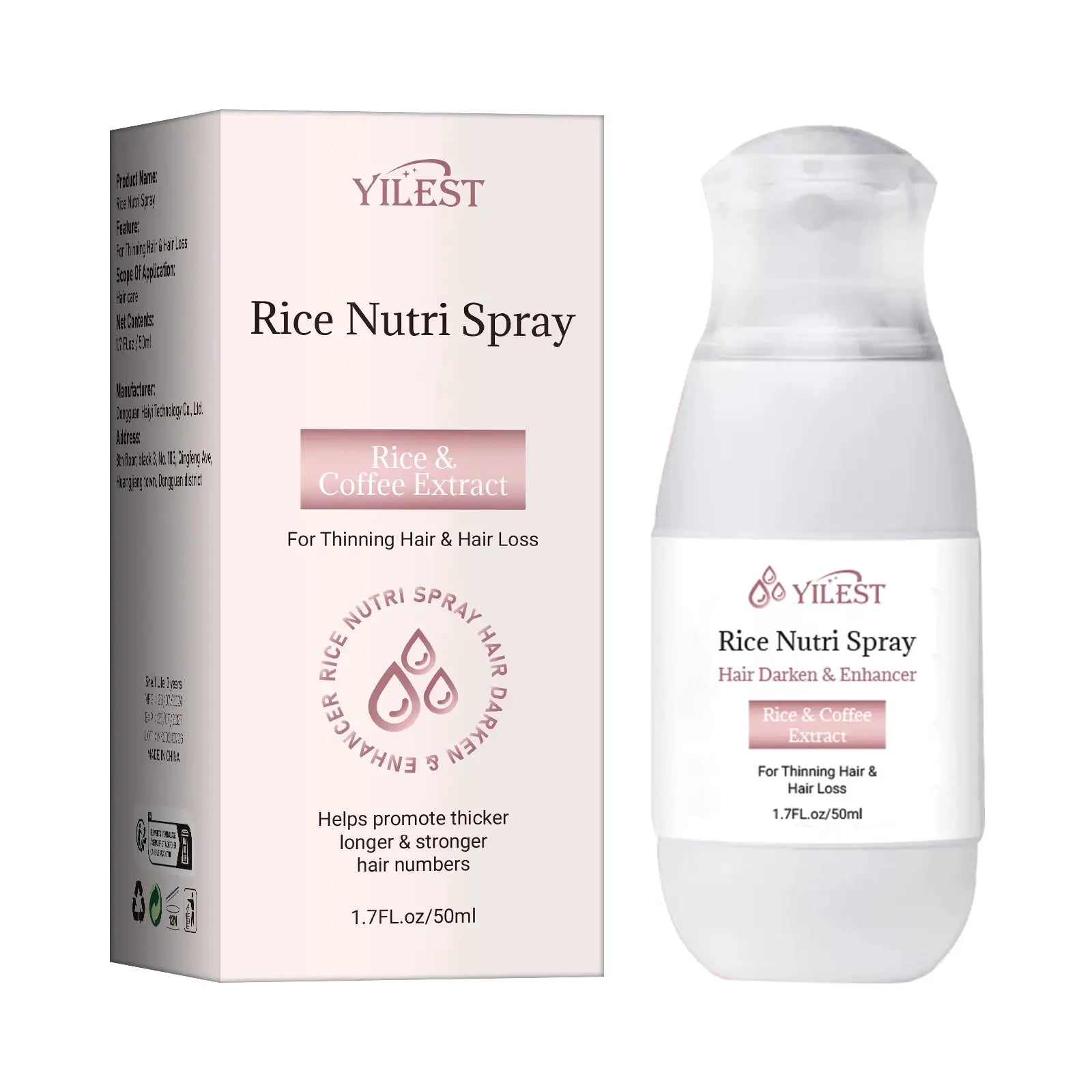 Rice Water Hair Spray For Thinning Hair Follicle Strengthening With Biotin And Caffeine Nourishing Hair Loss Prevention