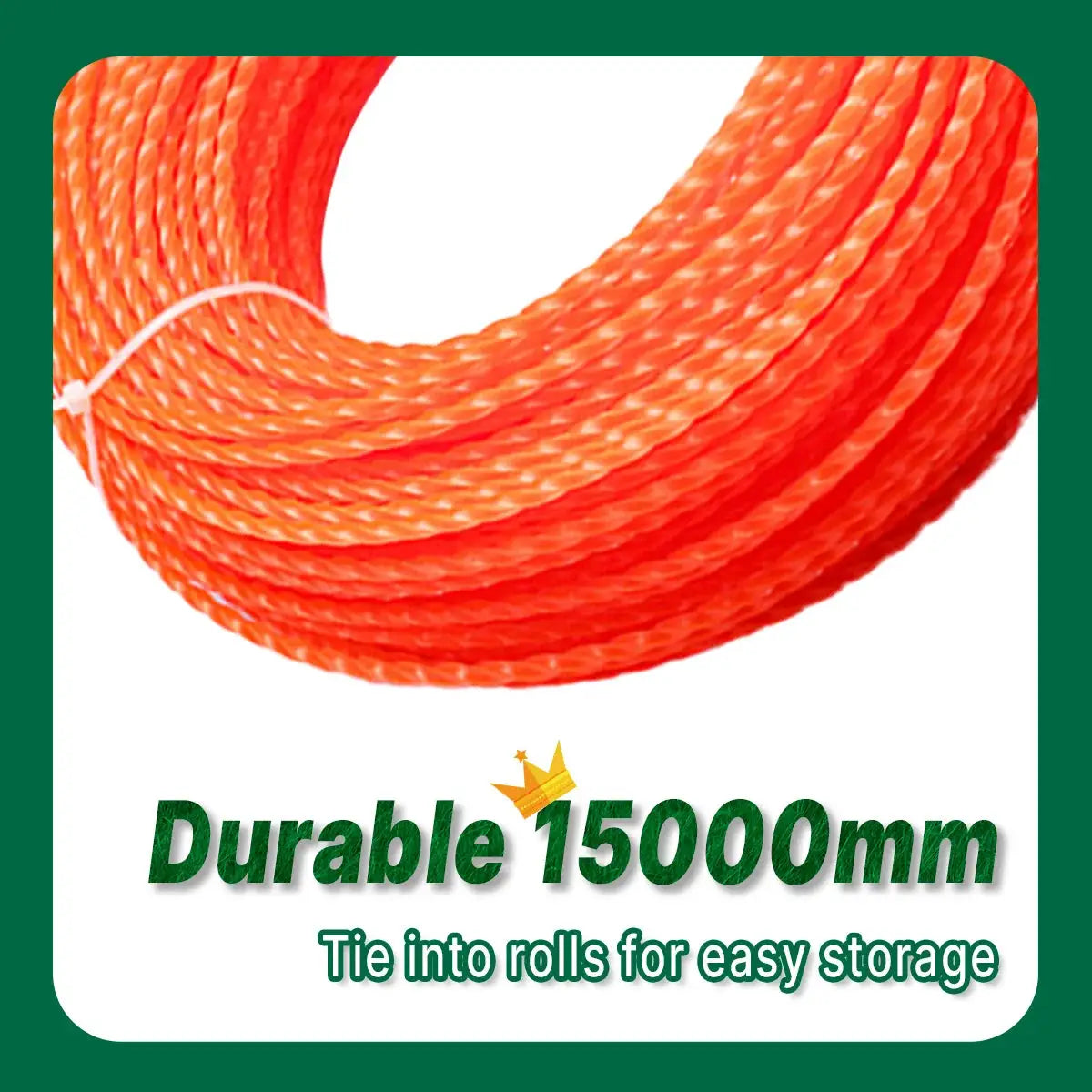 15 Meter Nylon Trimmer Line In 2.4mm 2.7mm Or 3mm Diameters For Grass Trimming Brush Cutter Strimmer Lawn Mower Accessory